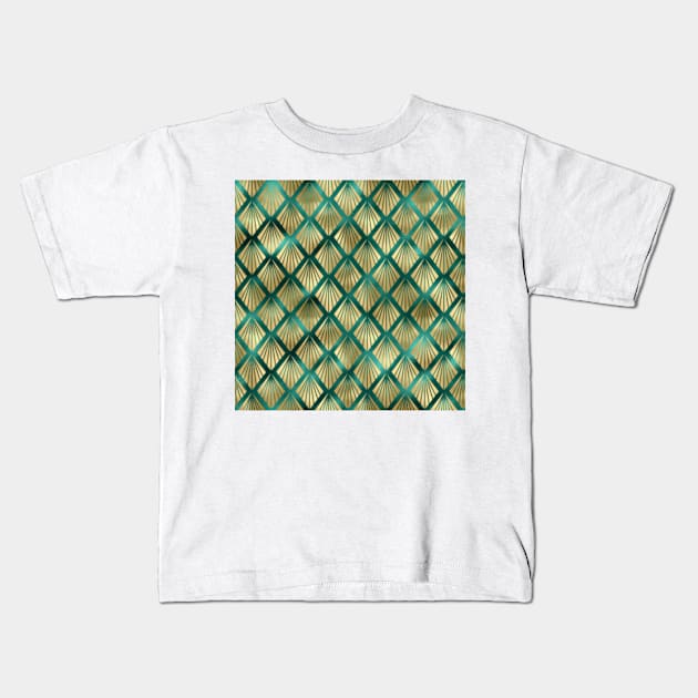 Green Pattern Kids T-Shirt by Shop Ovov